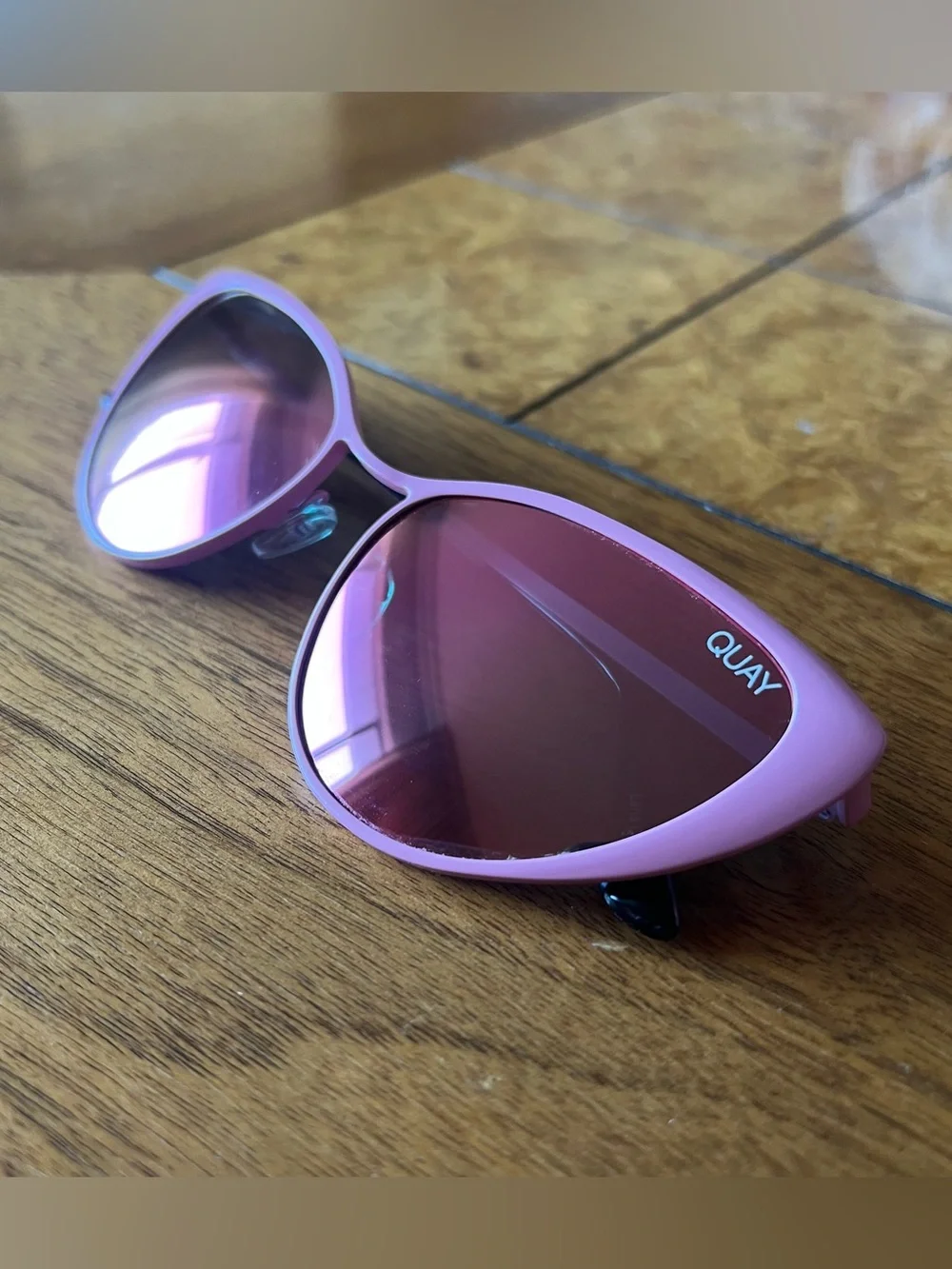 Quay Pink Cat Eye Sunglasses